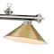 Z-Lite Cordon 3 Light Billiard, Brushed Nickel & Rubbed Brass 2306-3BN-RB15 - alternate 4
